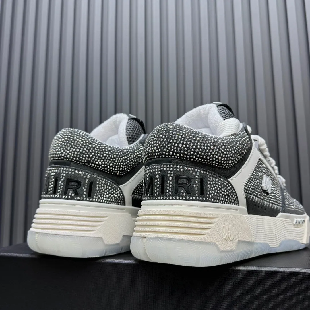Men's men's shoes 💰800 AMIRI Amir Couple's new hot brick high street sneakers with bone sports shoes, toe-layer cowhide upper, upper side bones, purely hand-stitched, with good three-dimensional effect, customized metal LOGO, code number 35-44 (45, 46 customized)